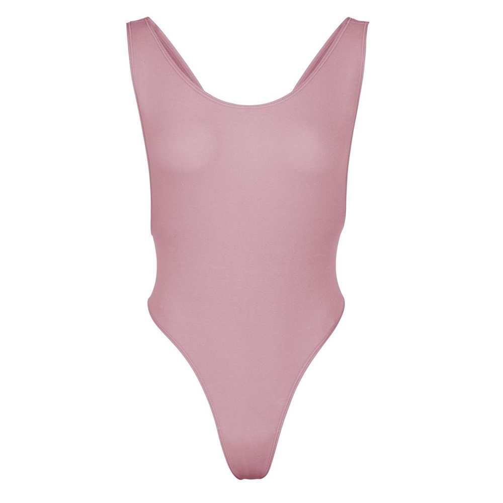 SKIMS cotton jersey tank bodysuit in orchid XXS